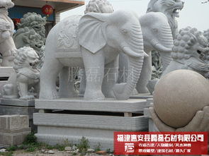石雕大象门口摆放 大象雕刻工艺品