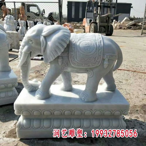 青石草坪大象 安徽石材大象雕塑厂