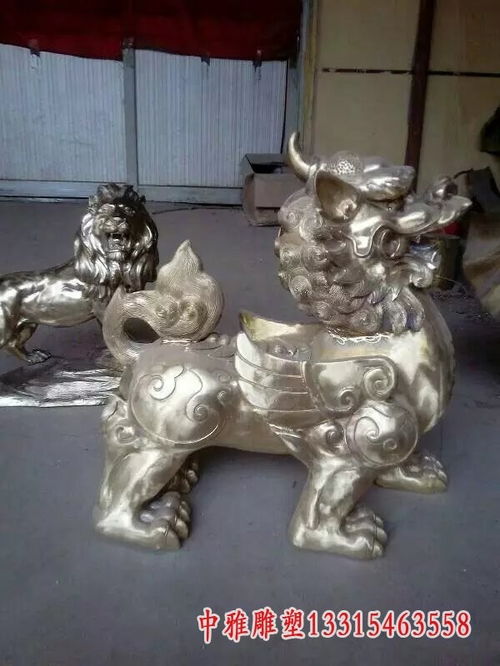 铜雕狮子工艺品 公园铜雕狮子雕塑定制厂家