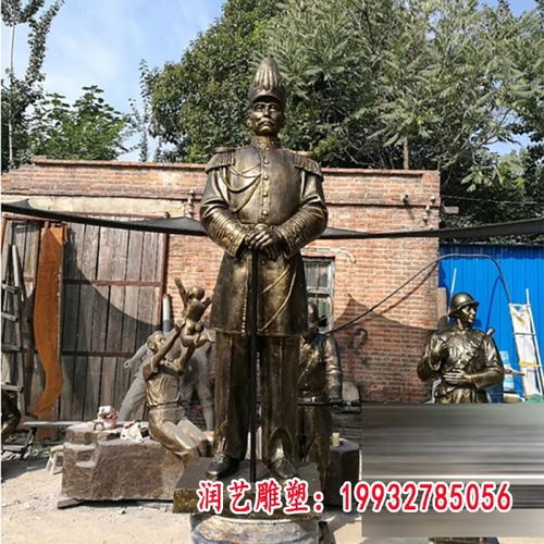 户外玻璃钢仿铜人物雕塑 辽源铜雕雕塑公园人物 润艺雕塑