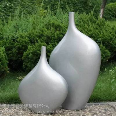 玻璃钢插花花瓶雕塑产品 树脂创意造型花盆装饰雕塑 联尖雕塑厂家直销