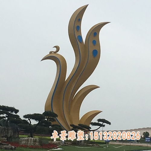 不锈钢凤凰雕塑生产厂 临汾白钢凤凰雕塑价格